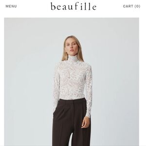 Beaufille Rodin Blouse White Lace Large